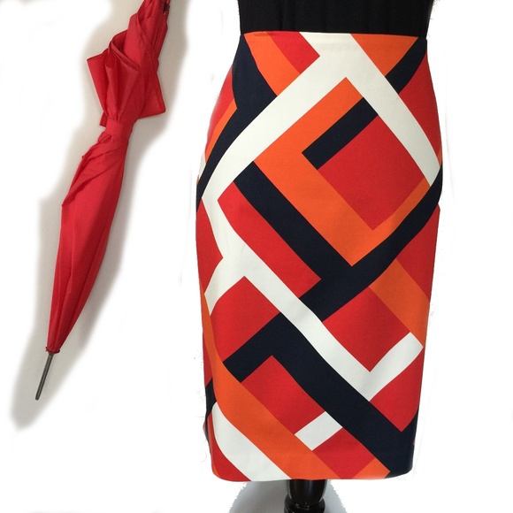 Ann Taylor Dresses & Skirts - Ann Taylor Bold Geometric Pencil Skirt